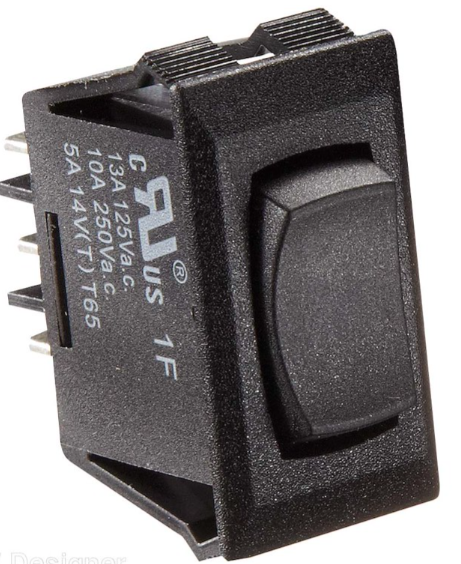RV Momentary Rocker On/Off/On Switch