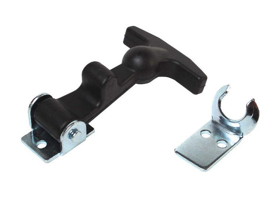 Hood Latch; Black; Rubber; Single