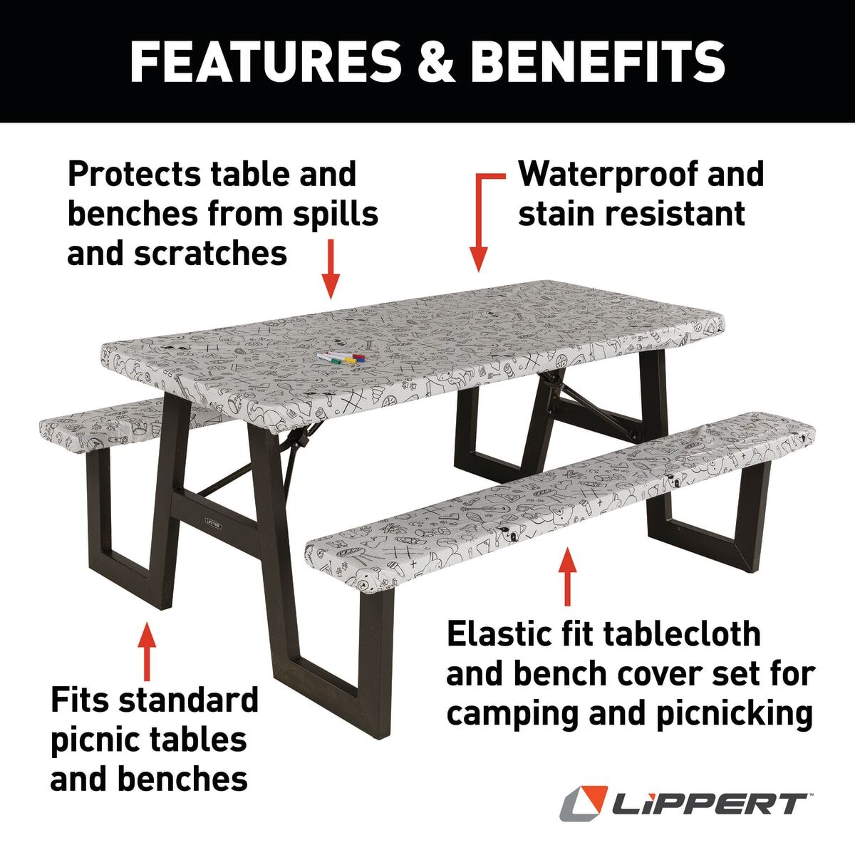 Colorable Vinyl Tablecloth & Bench Covers