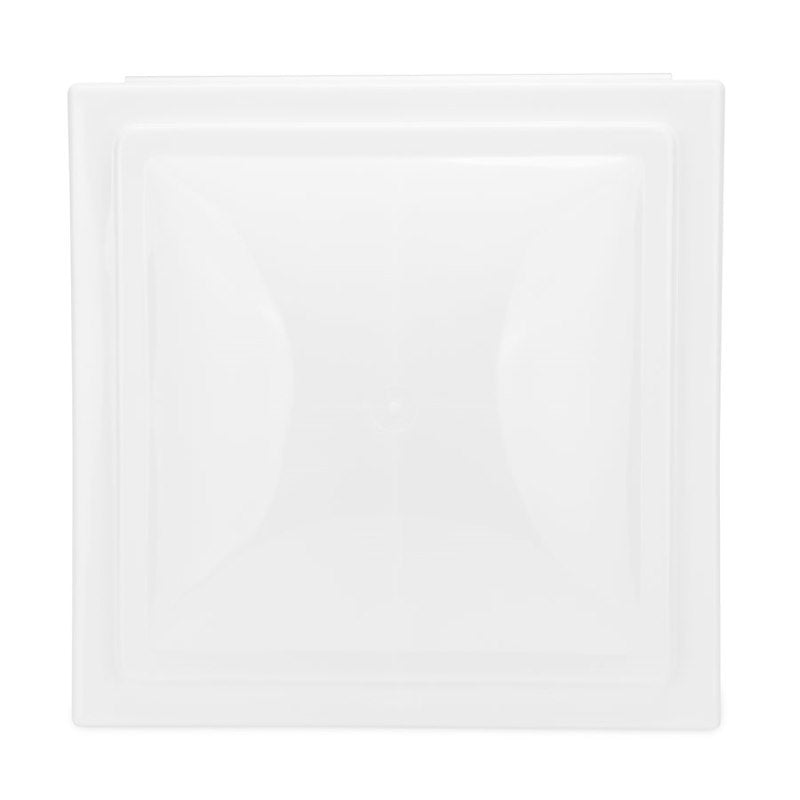 RV Roof Vent Lid – White Polypropylene – 14" x 14" – Elixir Hinge