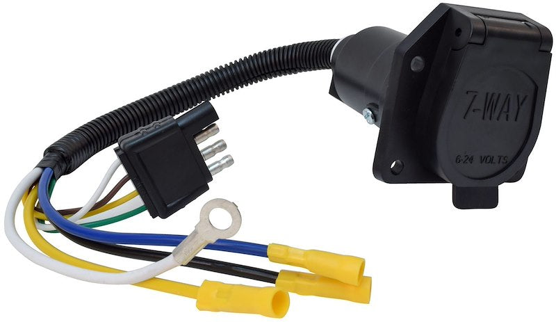 Valterra Trailer Wiring Connector Adapter 7-Way Pin To 4 Flat
