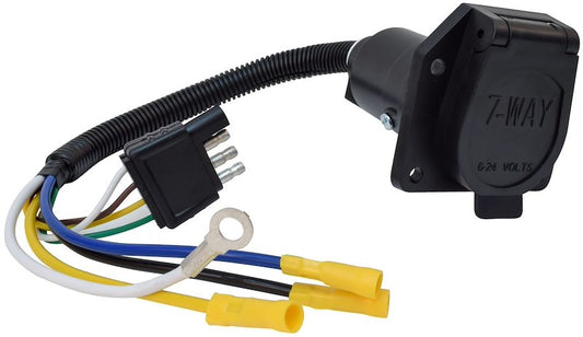 Valterra Trailer Wiring Connector Adapter 7-Way Pin To 4 Flat