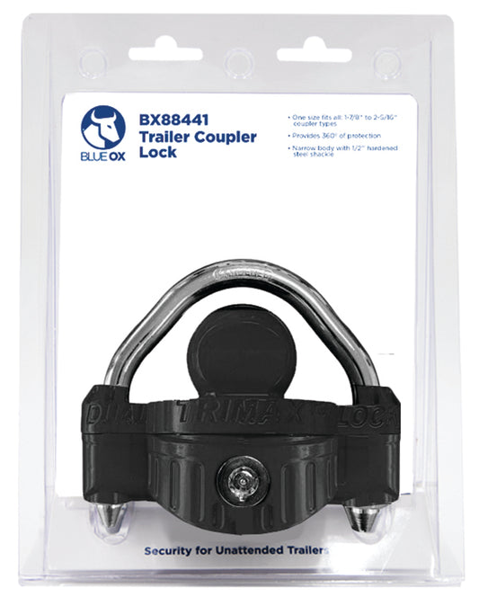 Blue Ox Trailer Coupler Lock – Universal Fit with U-Lock and 2 Keys